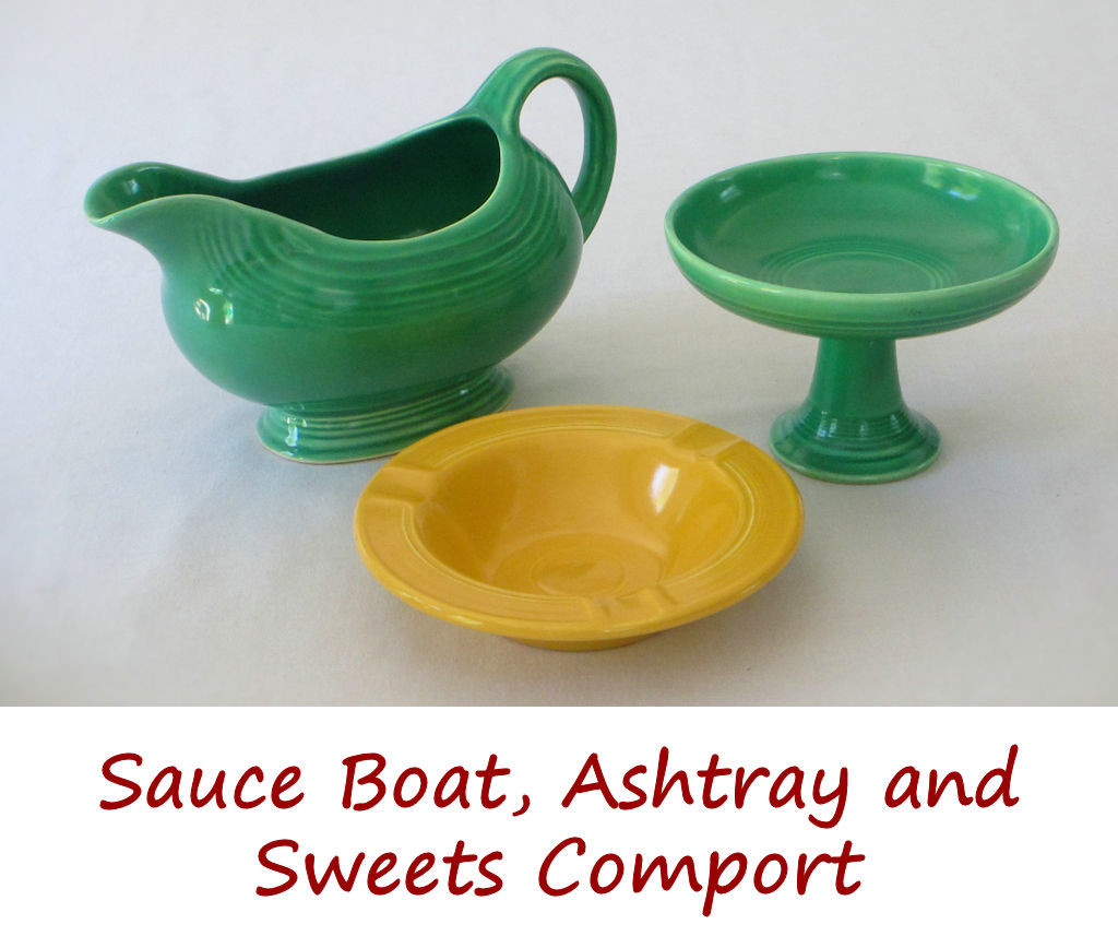 Sauce Boat, Ashtray and Sweets Comport