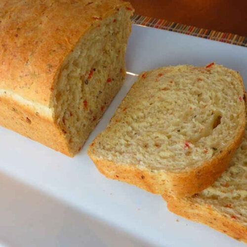 Bread Machine Garlic Herb Pepperoni Bread
