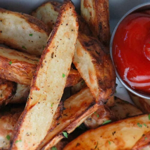 Garlic Parmesan Potato Wedges using the Vortex