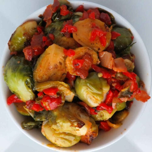 Red Pepper Brussels Sprouts using Sous Vide