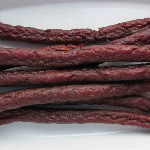 Sweet BBQ Ground Beef Jerky on the Nesco Snackmaster Pro