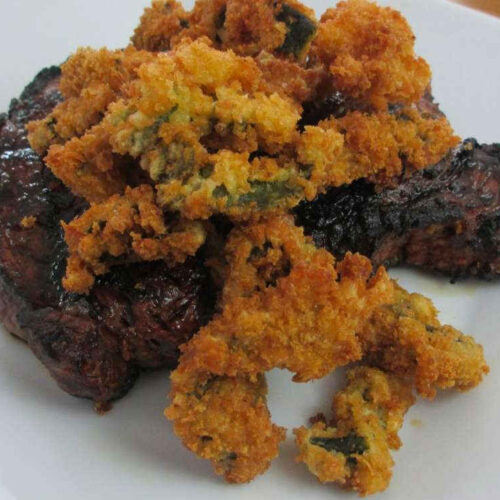 Adobo Ribeye Steak with Fried Poblano Strips Life's A Tomato