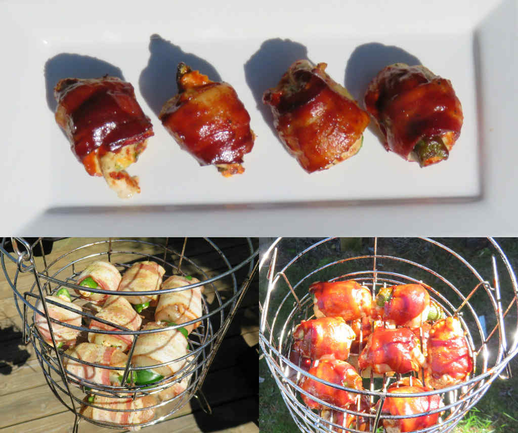 Bacon BBQ Chicken Bombs on the Char-Broil Big Easy