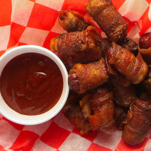 Bacon-Wrapped Lit'l Smokies on the Char-Broil Big Easy