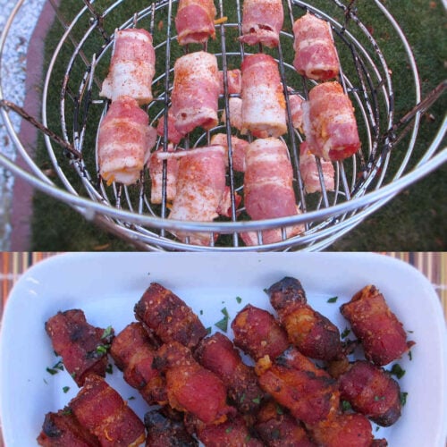 Bacon-Wrapped Tater Tots on the Char-Broil Big Easy
