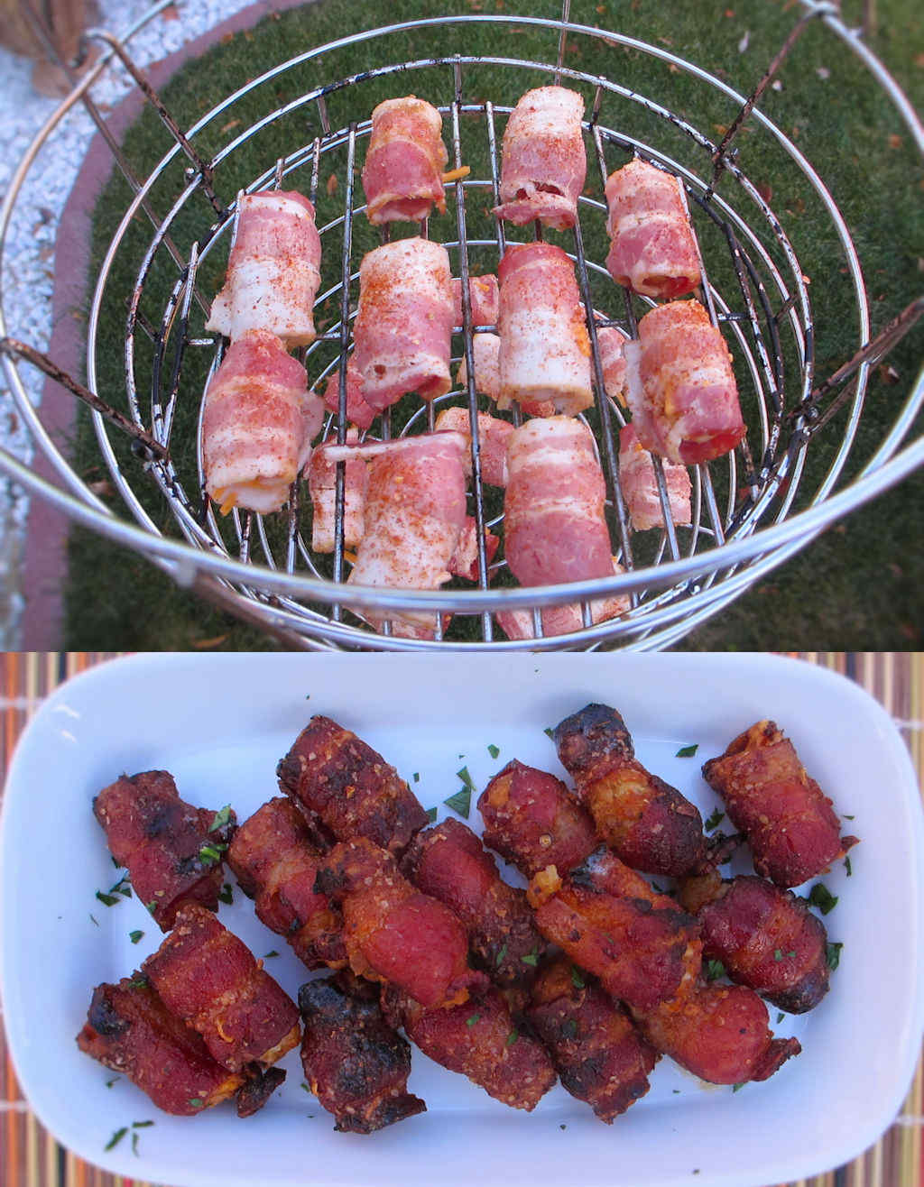 Bacon-Wrapped Tater Tots on the Char-Broil Big Easy