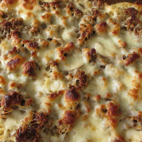 Baked Angel Hair with Sausage