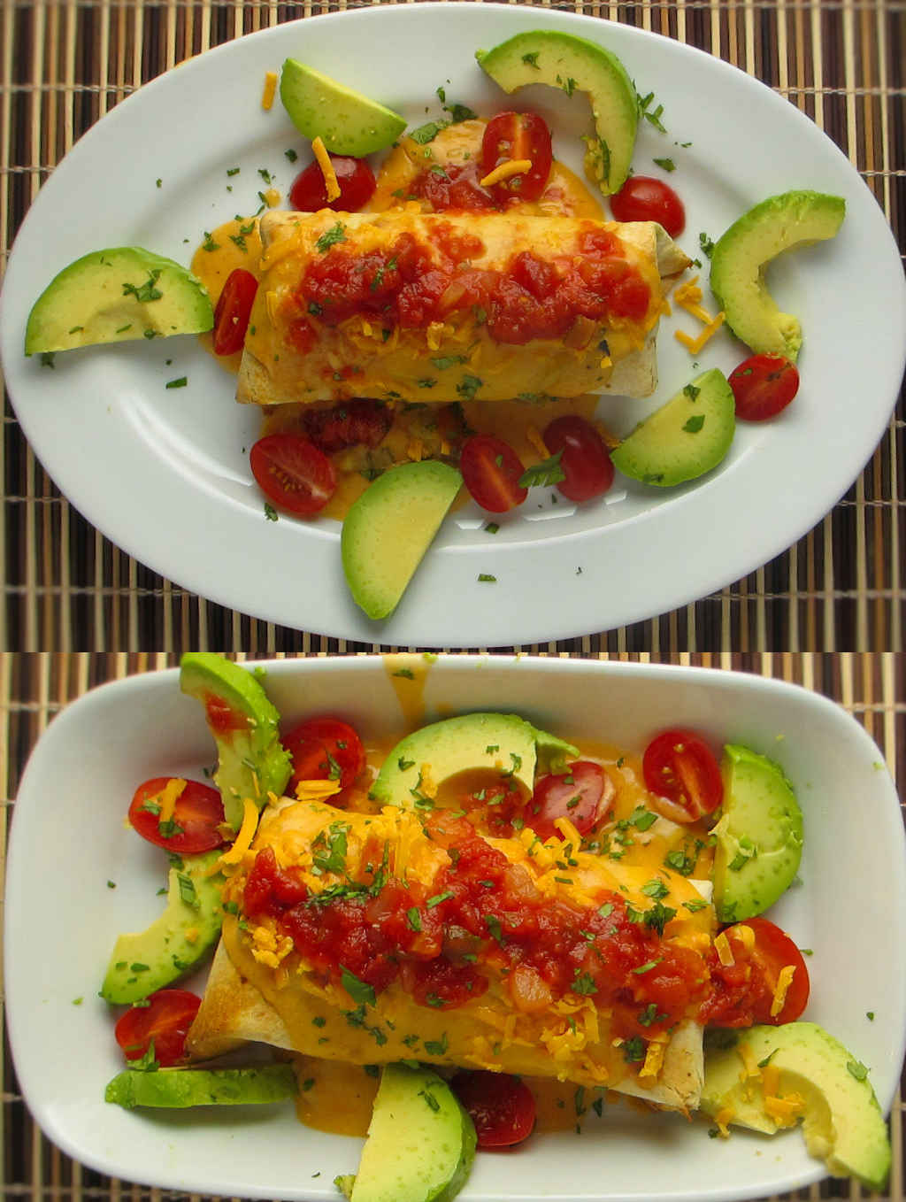 Baked Smothered Chicken Burritos