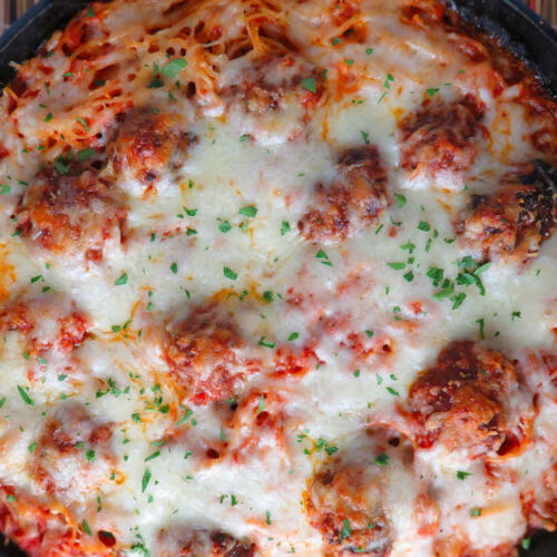 Baked Spaghetti and Meatballs