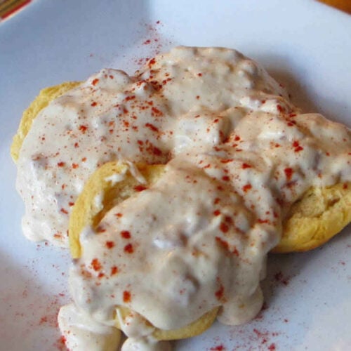 Biscuits and Tasso Gravy
