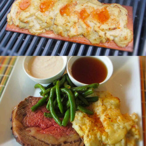 Cedar Planked Cajun Mashed Potatoes