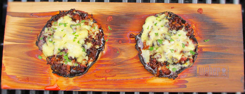 Cedar Planked Chorizo Portobellos