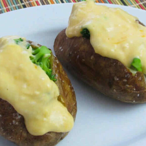 Cheesy Broccoli Baked Potatoes