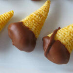 Chocolate-Dipped Peanut Butter Bugles