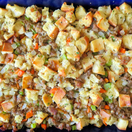 Ciabatta and Sausage Dressing