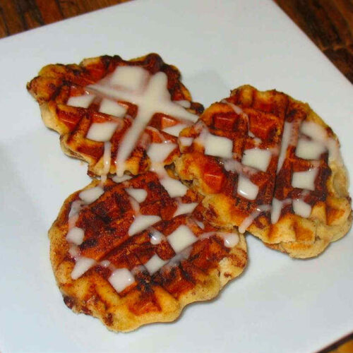 Cinnamon Roll Waffles