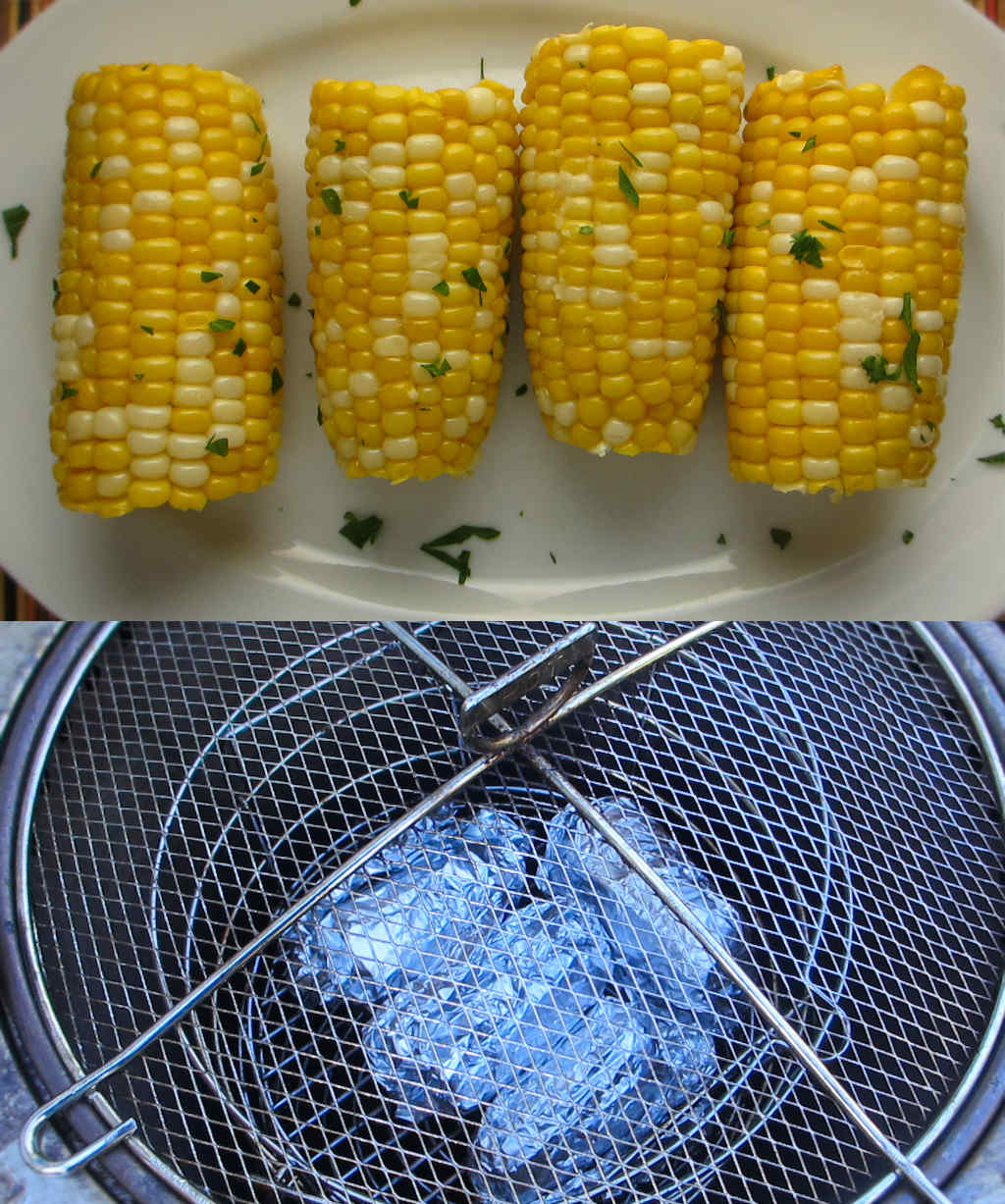 Corn in Packets on the Char-Broil Big Easy