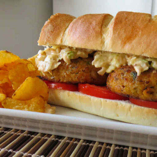 Crab Cake Po' Boy Life's A Tomato