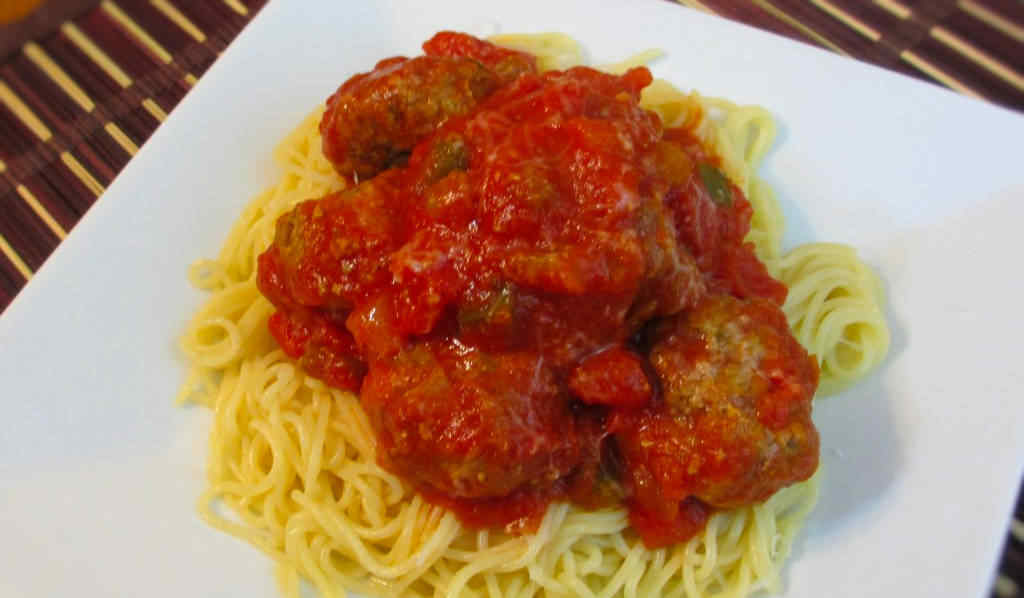 Creole Meatballs and Spaghetti