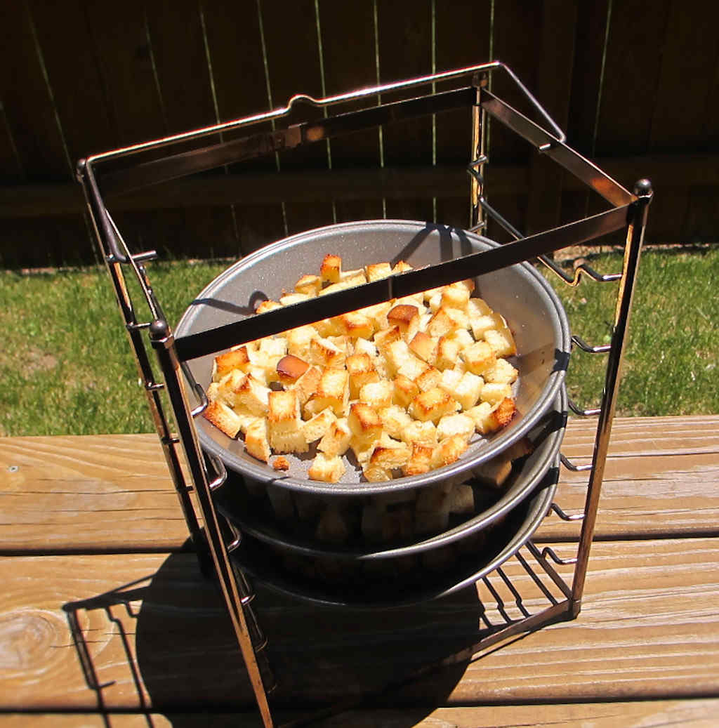 Croutons on the Char-Broil Big Easy
