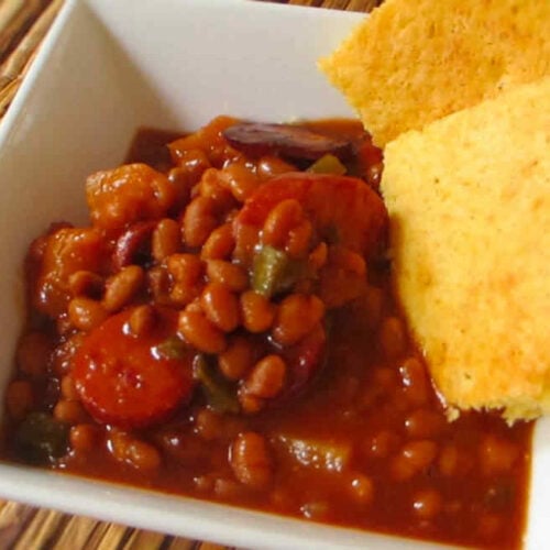 Easy Baked Beans and Smoked Sausage