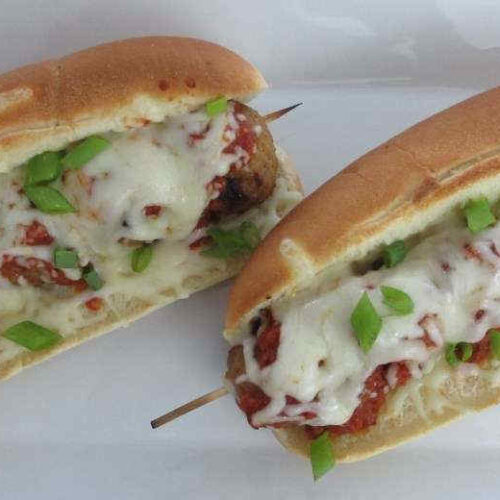 Easy Grilled Spicy Meatball Sandwiches