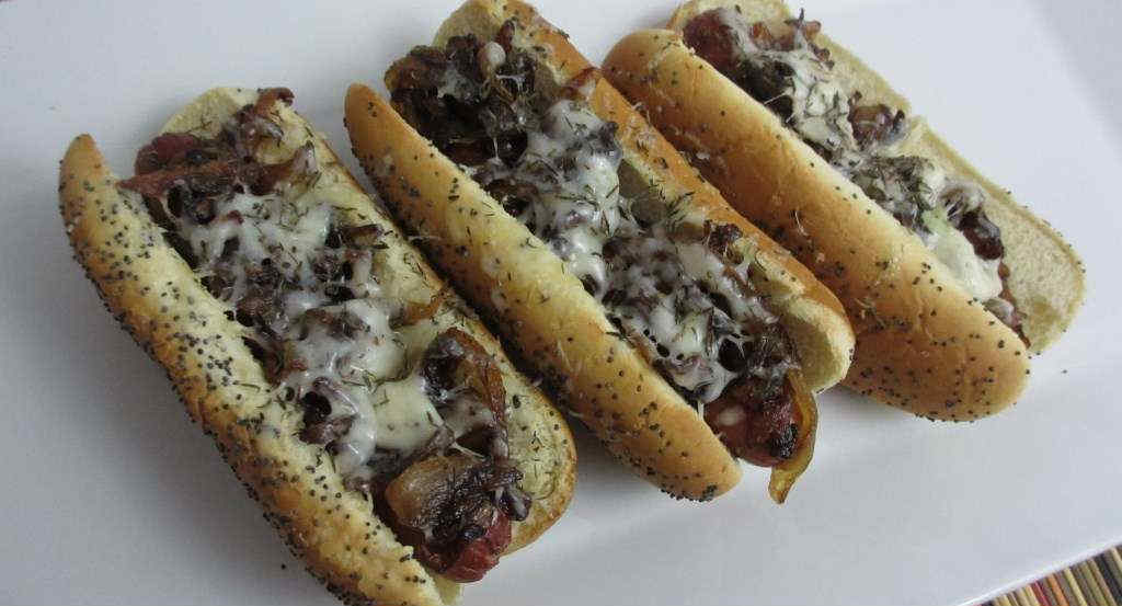 French Onion Hot Dogs