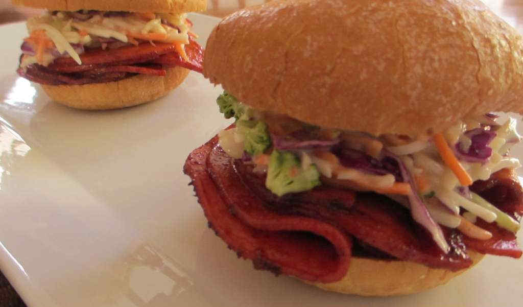 Fried BBQ Bologna Sandwiches