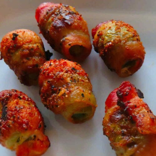 Grilled Bacon-Wrapped Jalapeno-Stuffed Olives