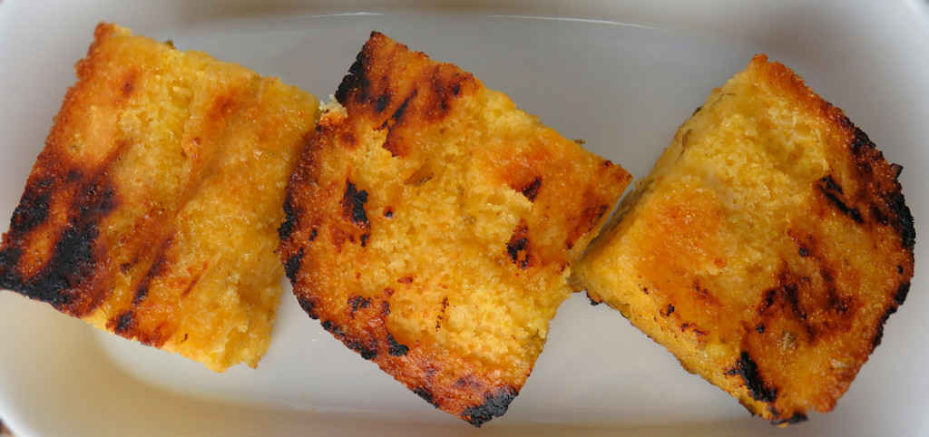 Grilled Cornbread with Jalapeno Honey Butter