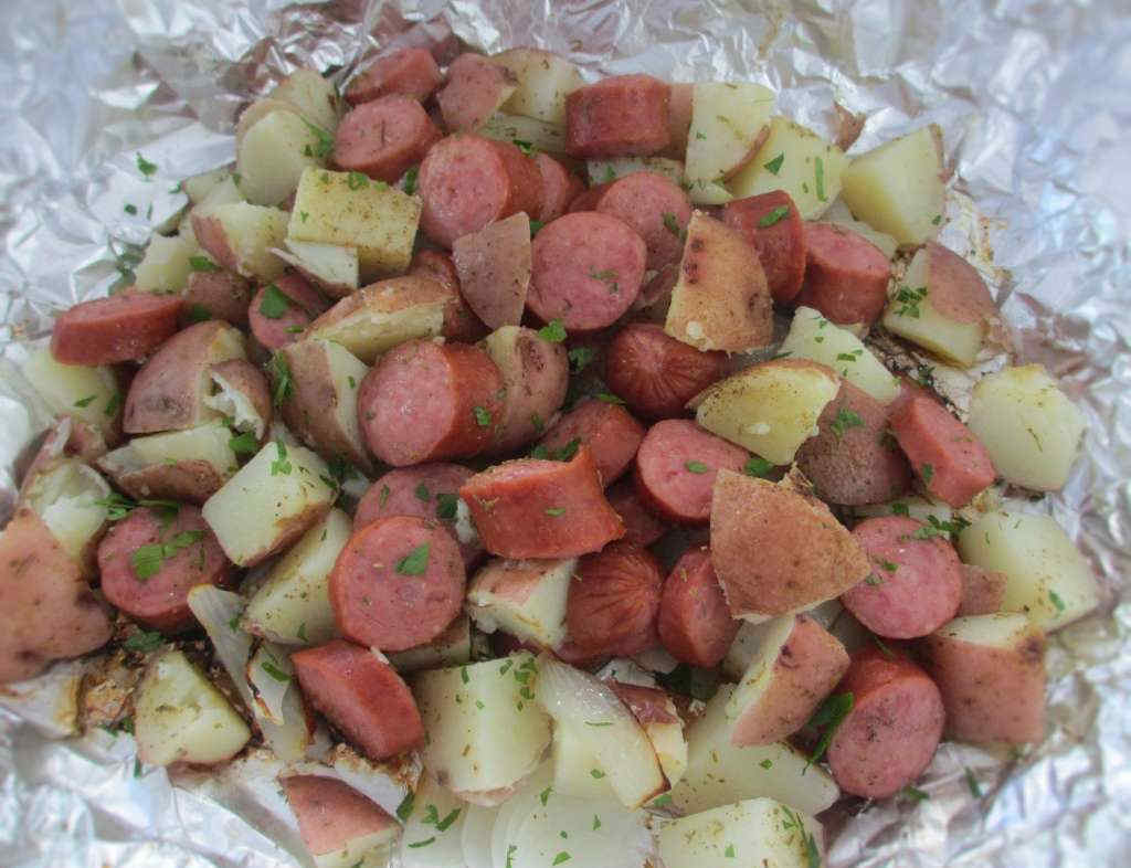 Grilled Kielbasa Dinner Packets