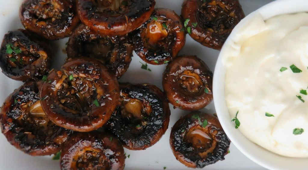 Grilled Marinated Mushrooms