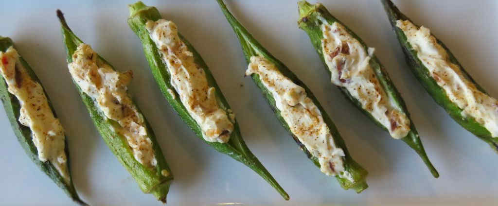 Grilled Okra Poppers