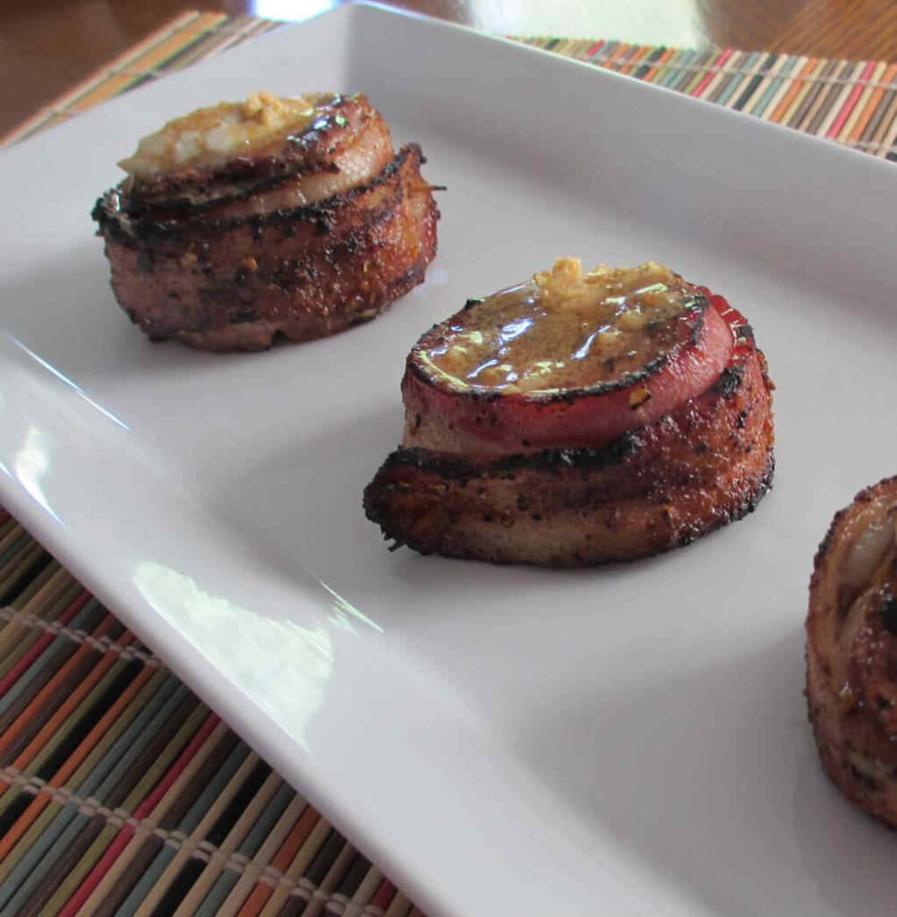 Grilled Pork Tenderloins with Garlic Mustard Compound Butter