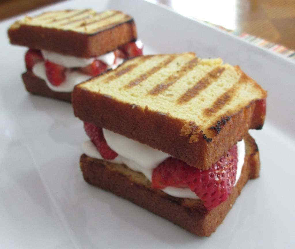 Grilled Strawberry Shortcake Lemon Cream