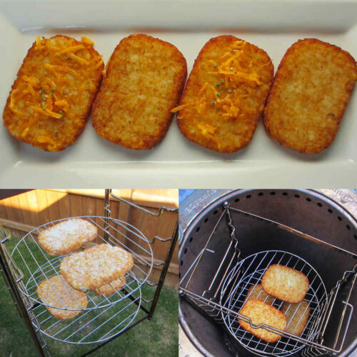 Hash Brown Patties on the CharBroil Big Easy Life's A Tomato