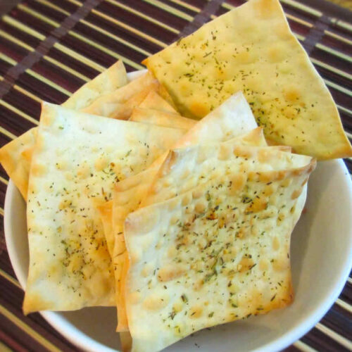 Herbed Wonton Crisps