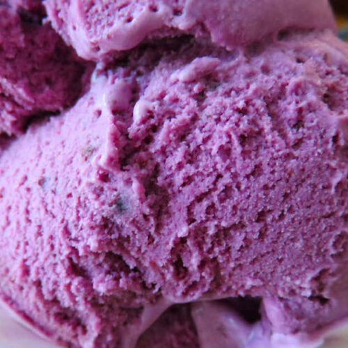 Homemade Blueberry Ice Cream