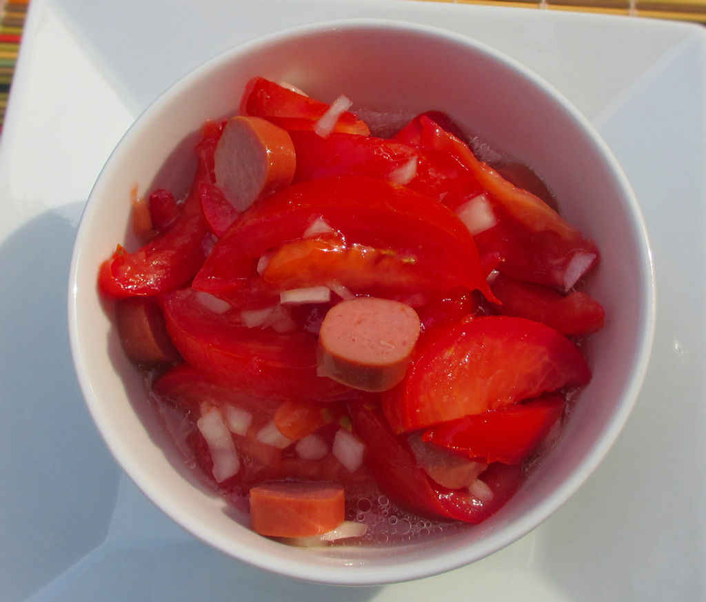 Hot Dog Tomato Salad