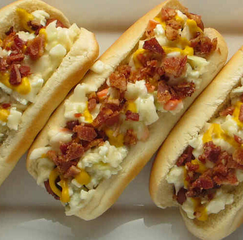 Blue Cheese Hot Dogs - A Seasoned Greeting