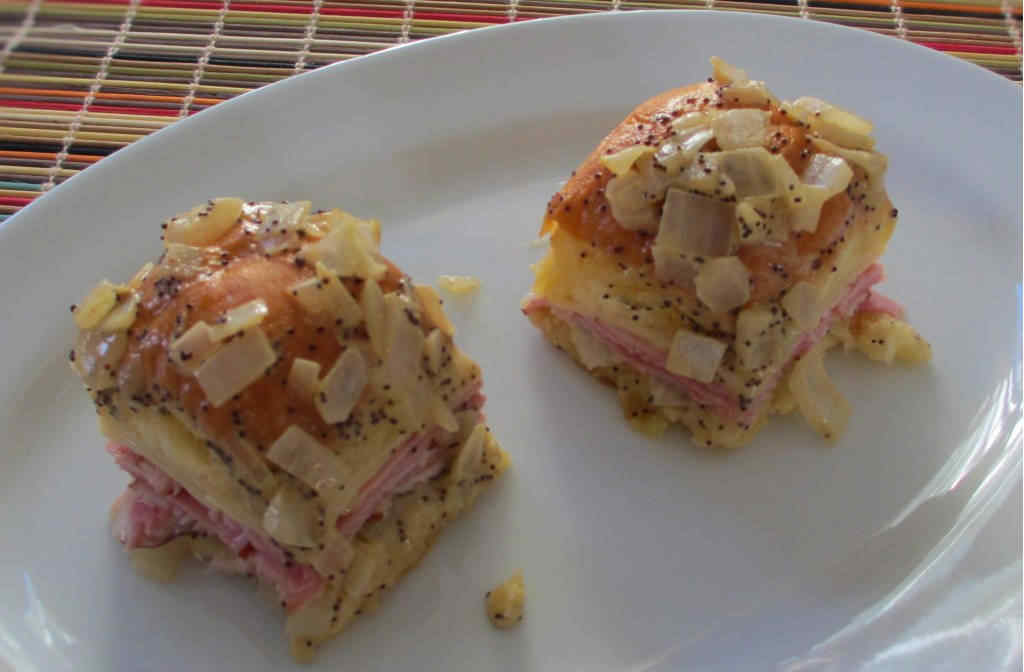 Mini Baked Ham and Swiss Sandwiches