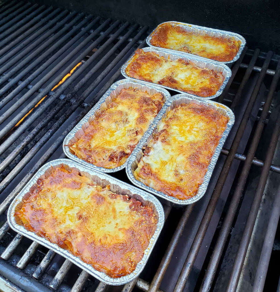 Mini Lasagna using a Gas Grill