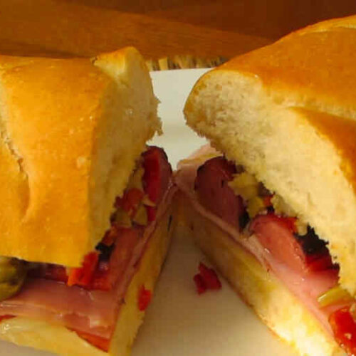 Muffuletta Hot Dog