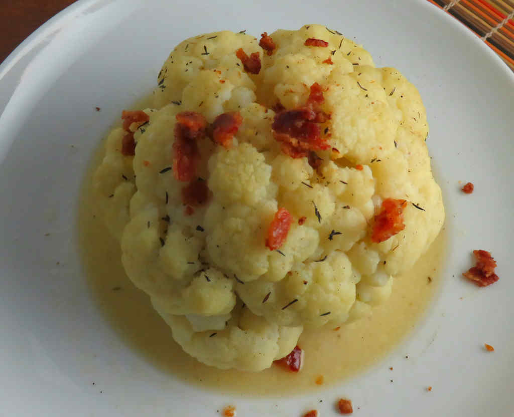 Roasted Cauliflower on the Char-Broil Big Easy