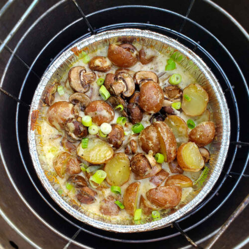 Roasted Garlic Parmesan Potatoes on the Char-Broil Big Easy