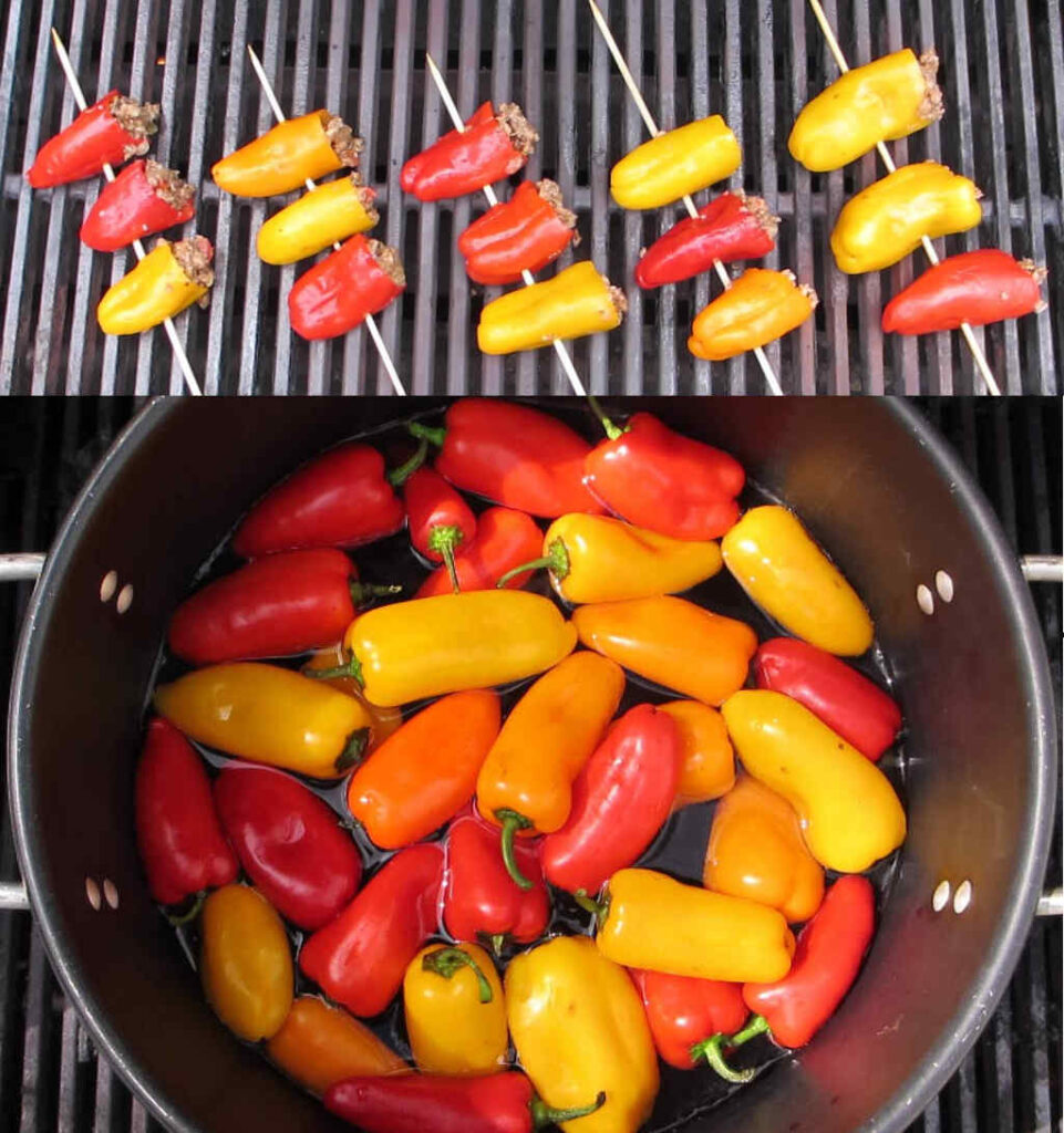 Sausage-Stuffed Grilled Sweet Peppers