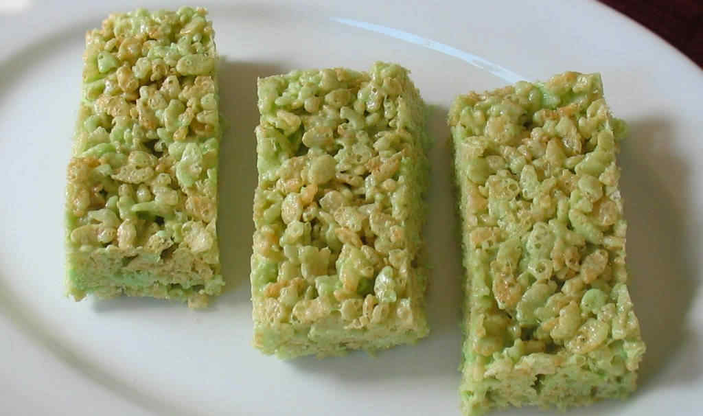 Shamrock Peeps Rice Krispies Treats