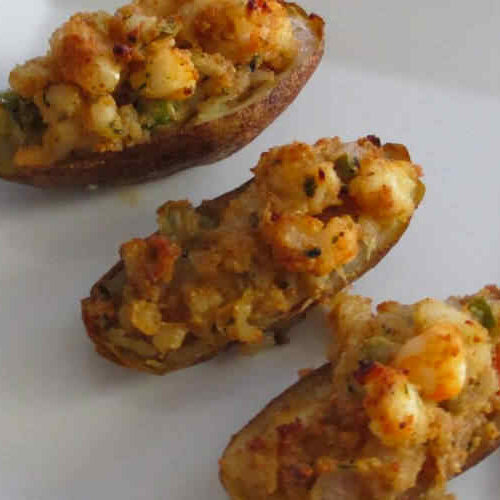 Shrimp-Stuffed Potato Skins