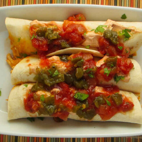 Slow Cooker Cream Cheese Chicken Taquitos
