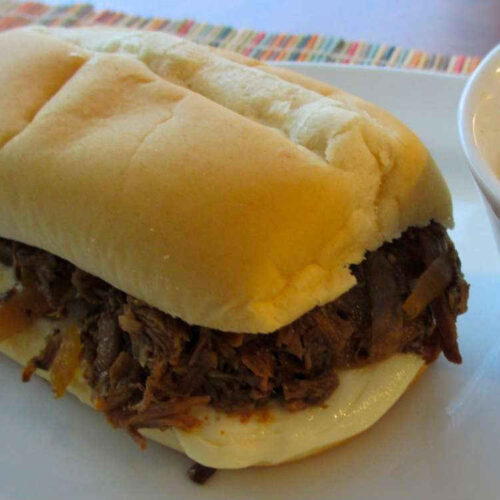 Slow Cooker French Dip Sandwich